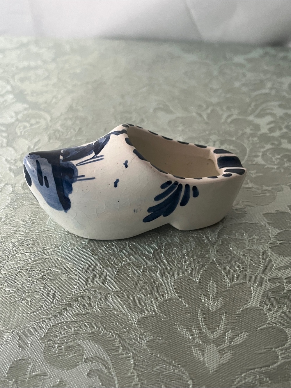 Vintage Delft Blue Holland Hand Painted Ceramic Clog Shoe Ashtray